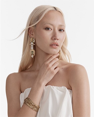 Pull Up To The Bumper Crystal Statement Earrings