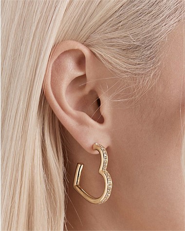 Passionate Heart Hoop Earrings