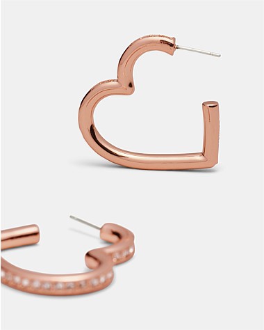 Passionate Heart Hoop Earrings