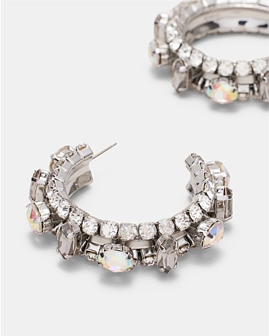 Love To Love You Crystal Hoop Earrings