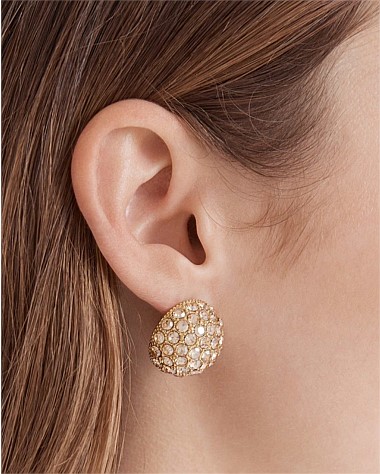 Disco Pave Large Stud Earrings