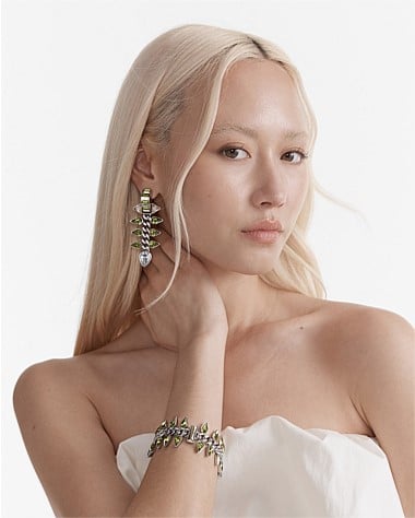 Pull Up To The Bumper Crystal Drop Earrings