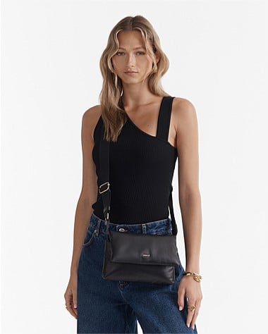 Puffy Leather Mini Crossbody Bag