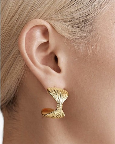 En Pointe Bow Hoop Earrings