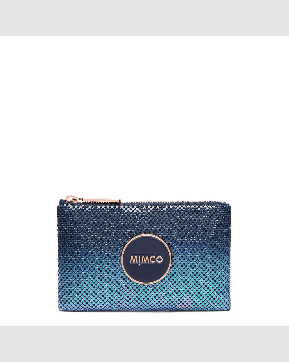 Midnight Blue Mesh ENAMOUR POUCH Small Pouches Mimco