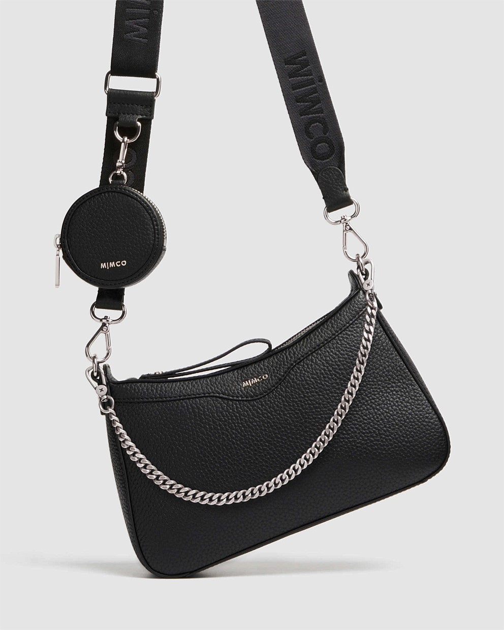Black Silver Jett Crossbody Bag - Crossbody Bags | Mimco