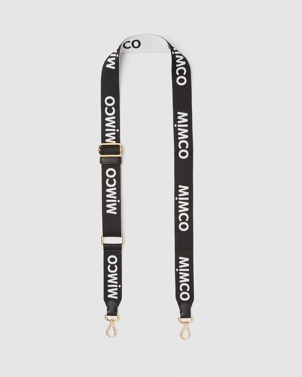 Black White Webbing Bag Strap - Crossbody Bag Straps | Mimco