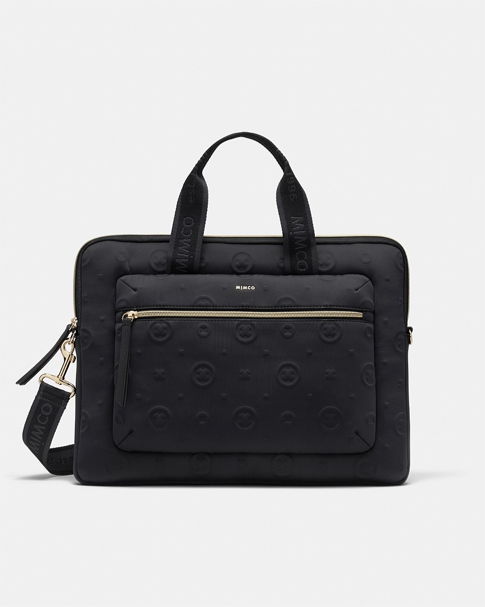 Black Light Gold Flashback Neoprene Laptop Crossbody Bag Crossbody Bags