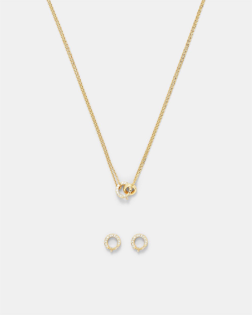 Gold Rekindle Earrings And Necklace Set - Stud Earrings | Mimco