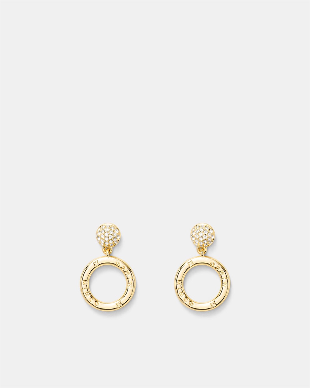 Gold Circulate Drop Earrings - Drop Earrings | Mimco