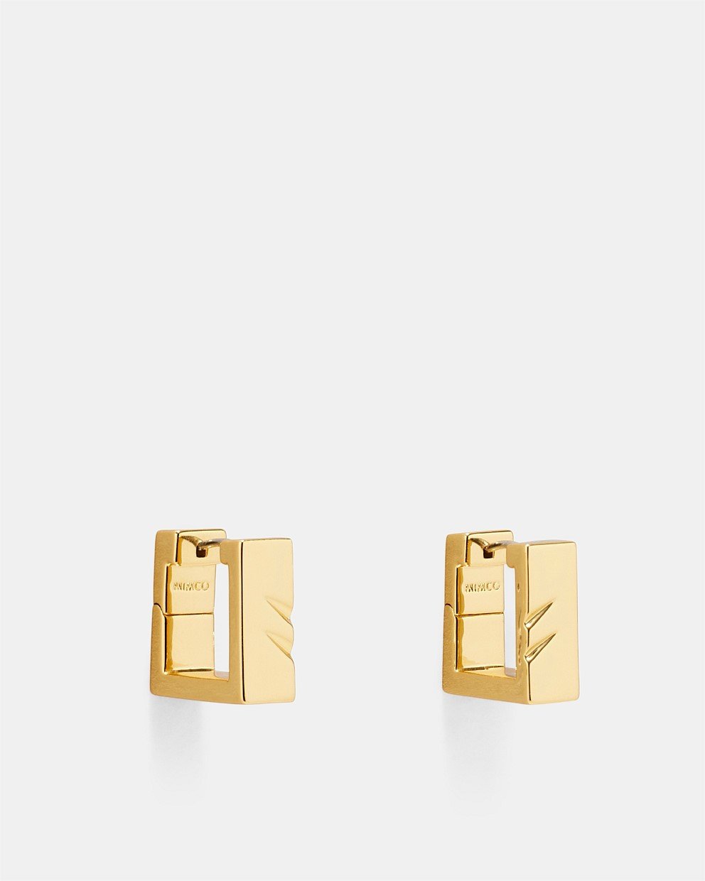 Instrumental Square Huggie Hoop Earrings