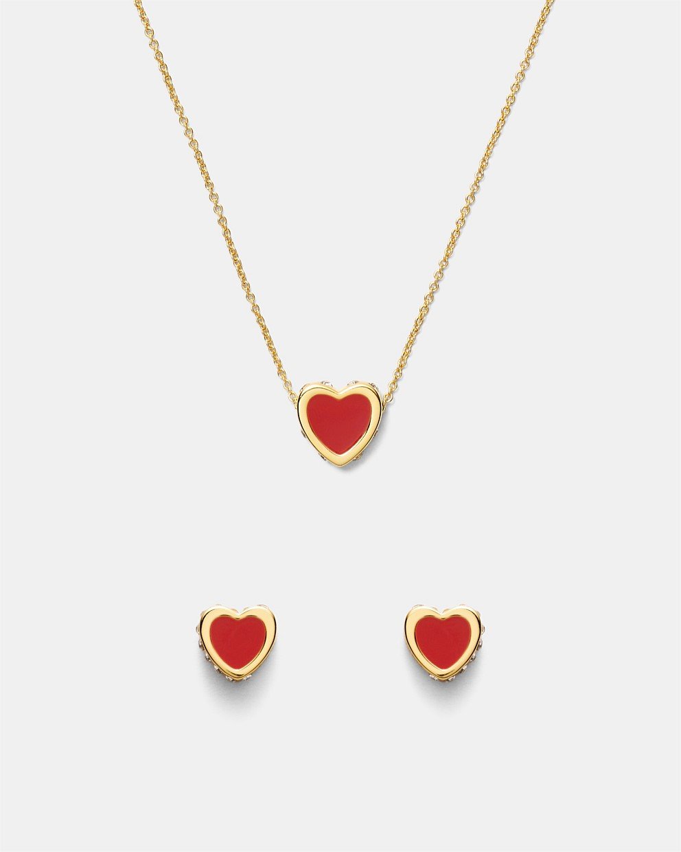 Lover Heart Earrings And Necklace Set