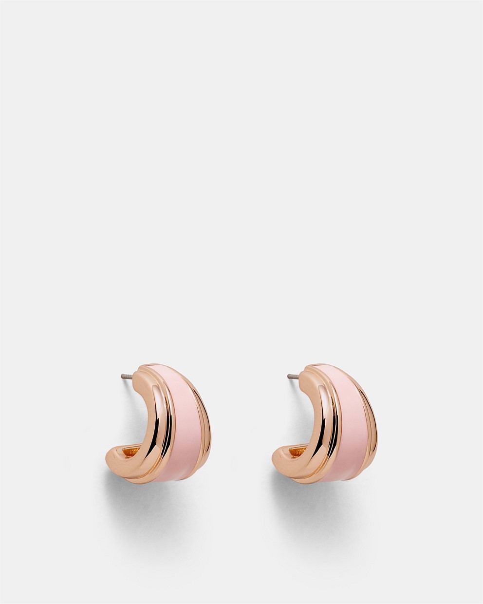 Mini Enamel Hoop Earrings