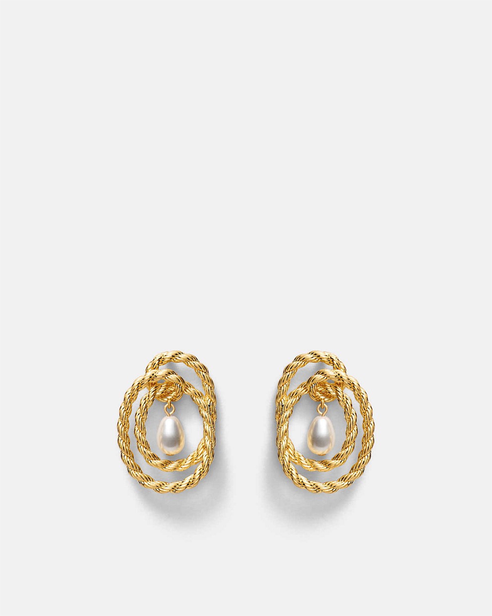 Twine Pearl Stud Earrings