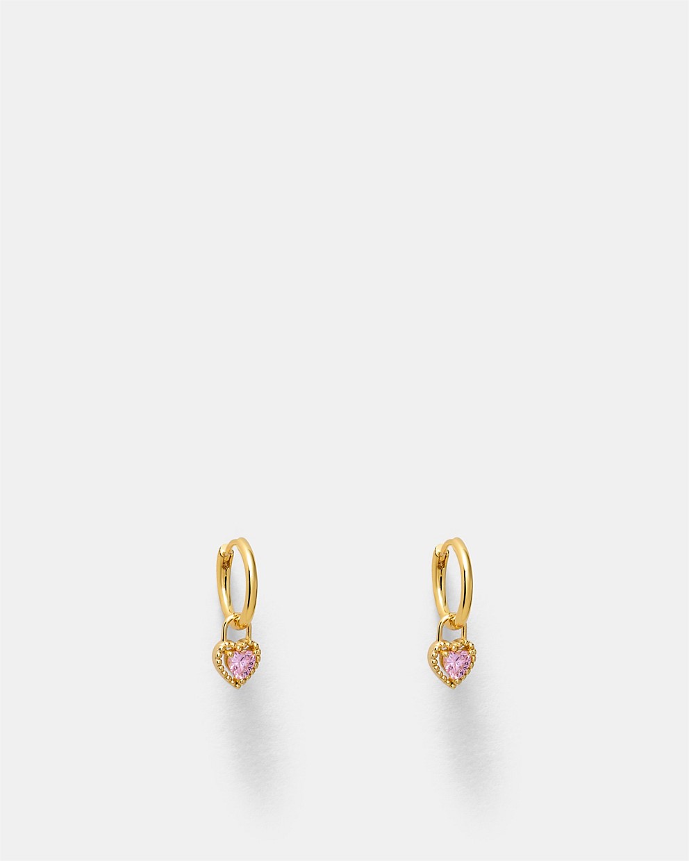 Amour Charm Hoop Earrings