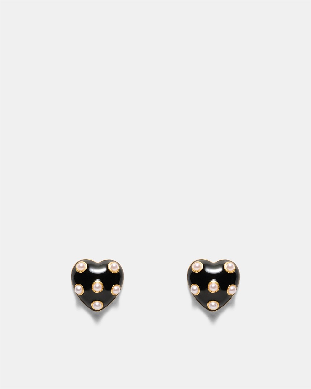 Polka Heart Stud Earrings