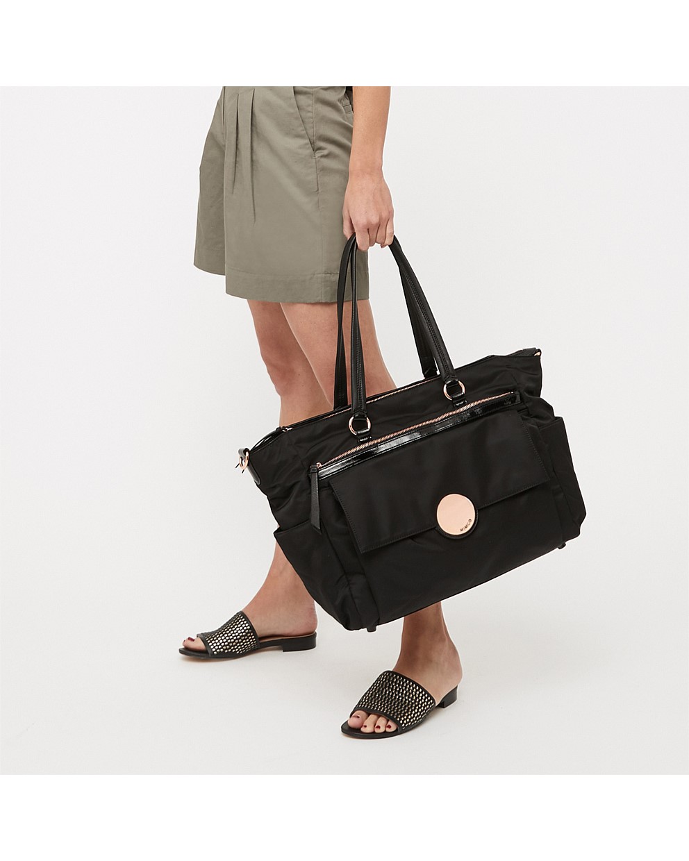 Black Rose Gold Waver Baby Bag - Bags | Mimco