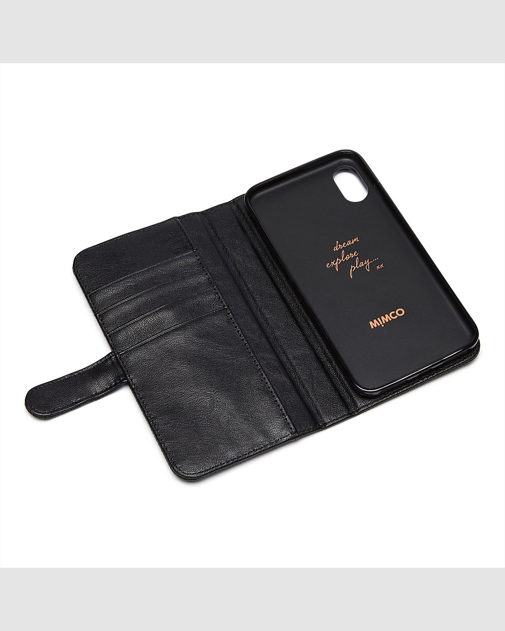 Black Rose Gold Sublime Flip Case iPhone XR Phone Cases Mimco