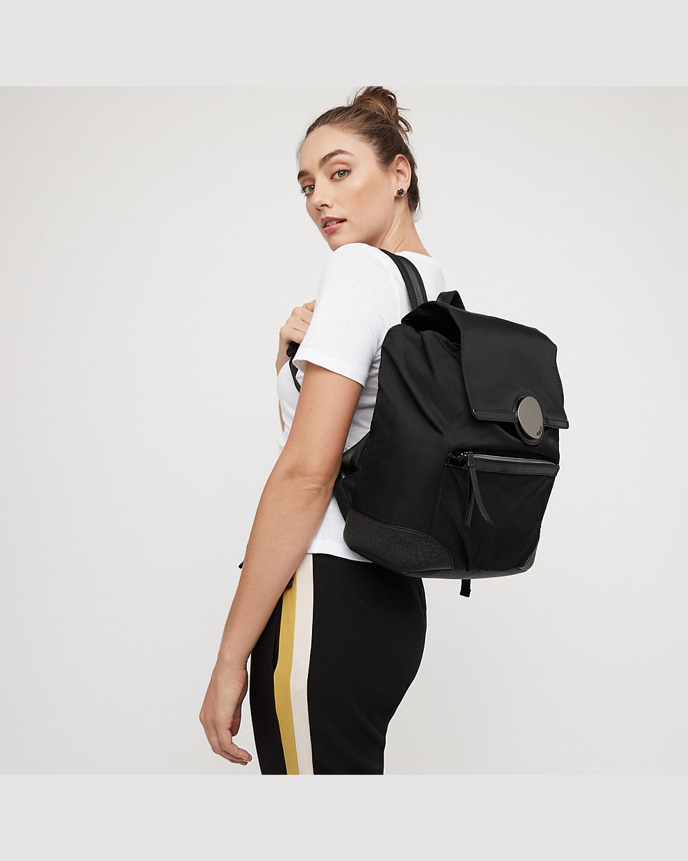 Black Gunmetal WAVER BACKPACK - Backpacks | Mimco