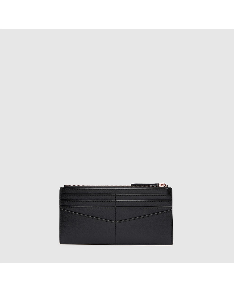 Black Rose Gold Duo Large Card Wallet Wallets Mimco