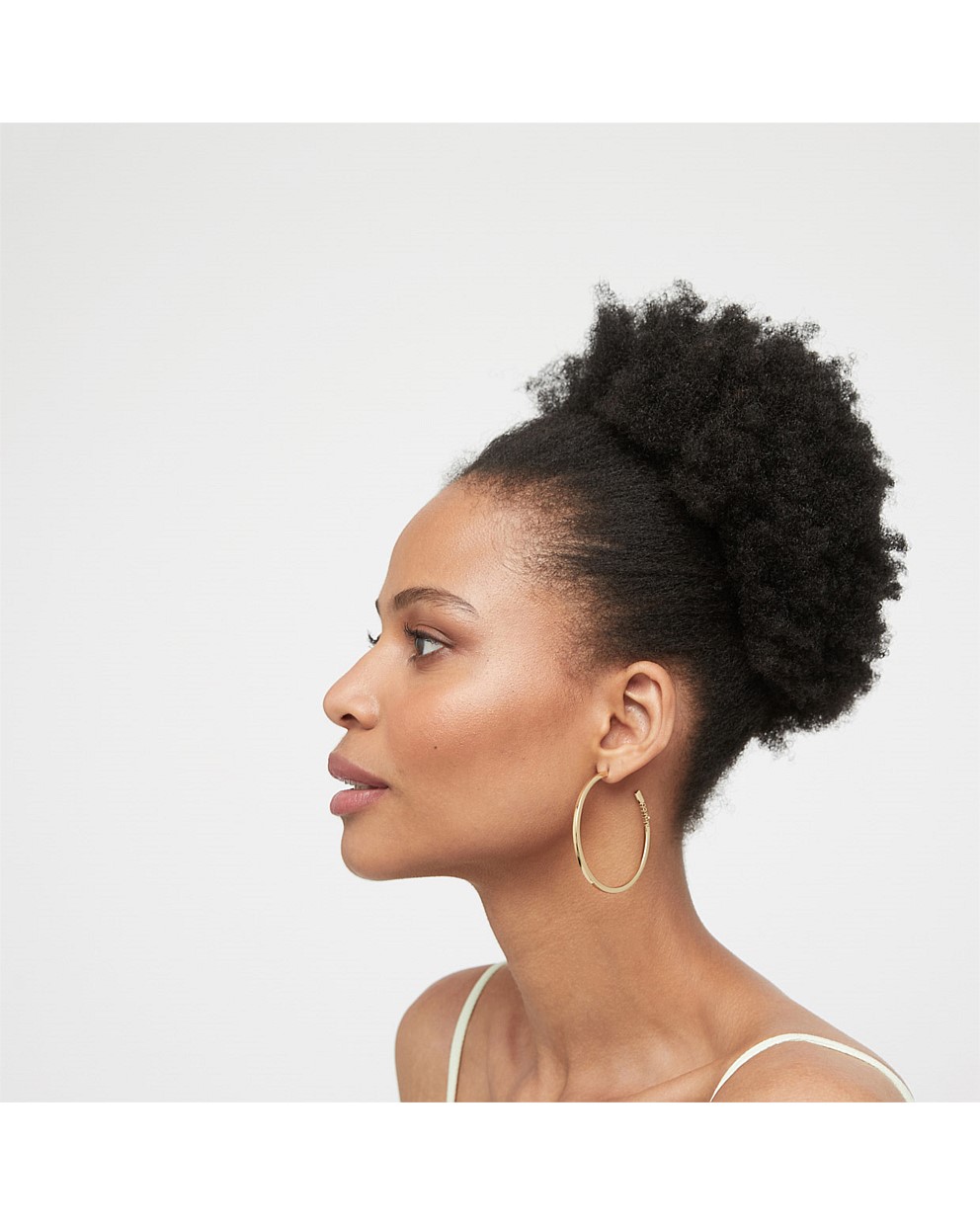 STATIC LARGE METAL HOOP EARRINGS