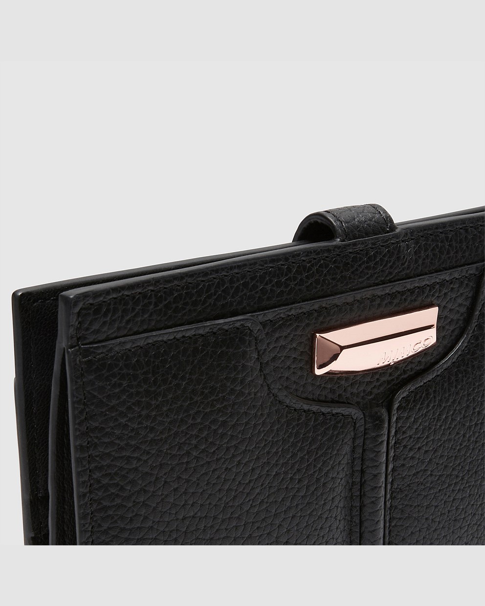 Black Rose Gold EVERLY LARGE WALLET - Wallets | Mimco