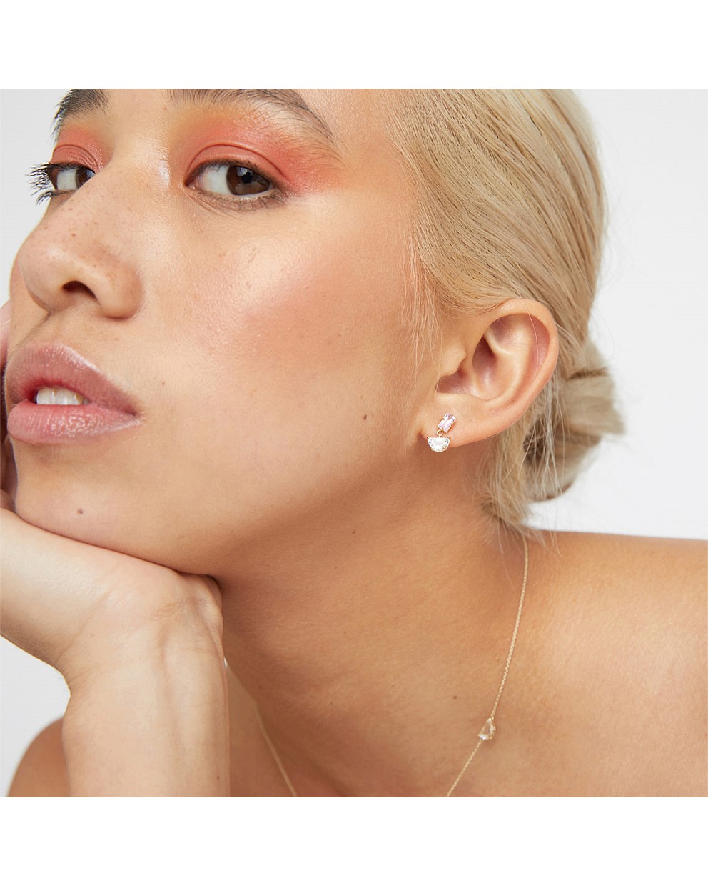 GEM DROP STUD EARRINGS