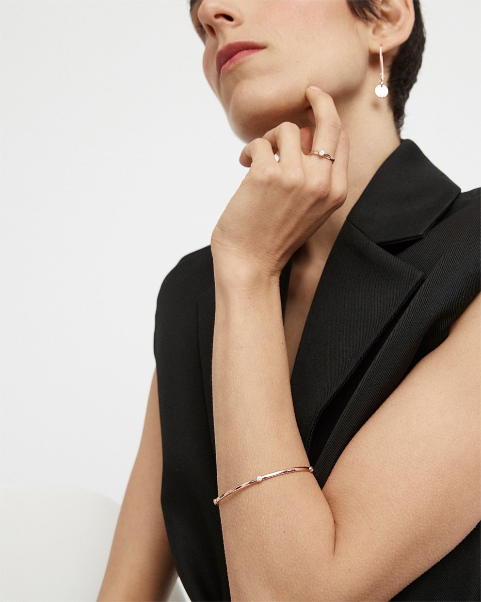 Rose Gold rotate sterling silver bangle Bracelets & Bangles Mimco