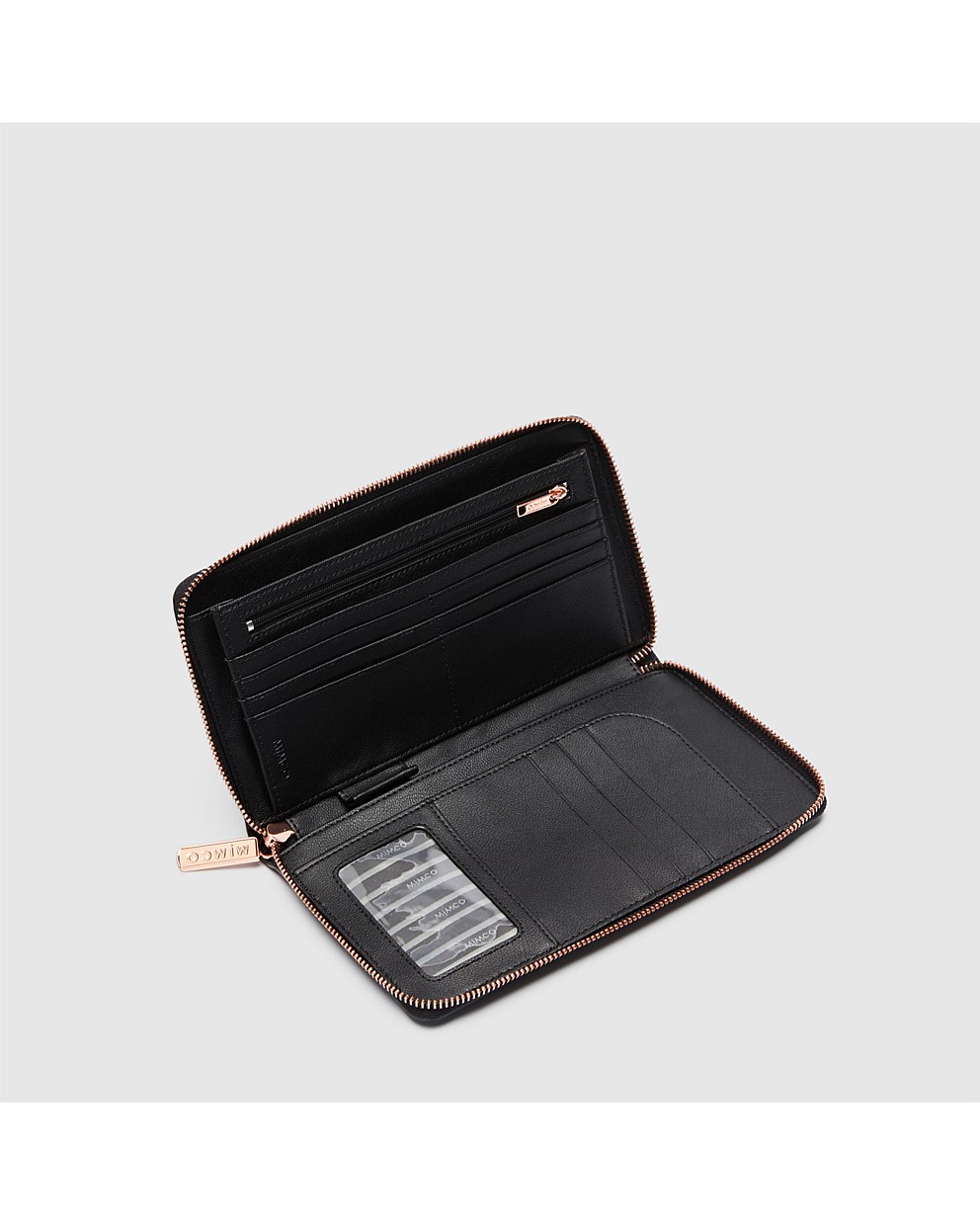 Black MimMazing Travel Wallet Wallets Mimco