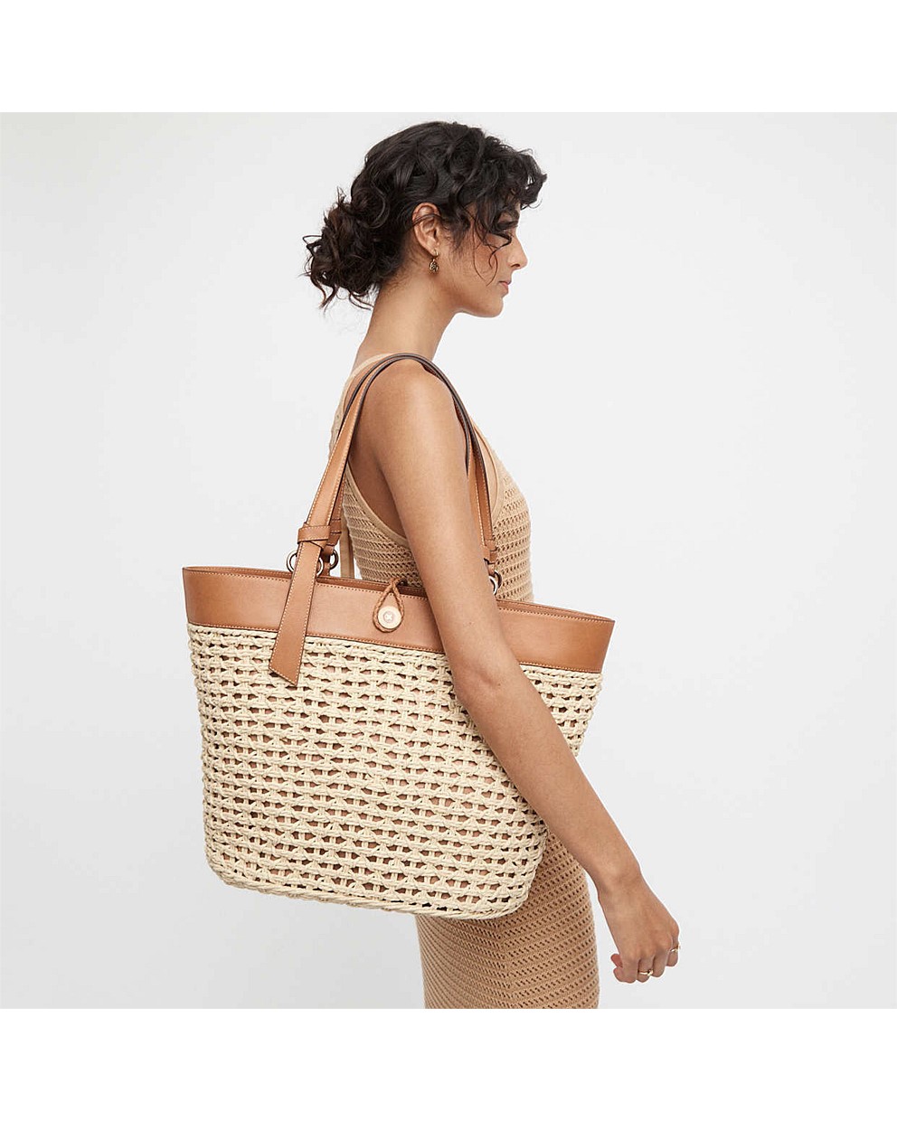 Caramel Intwine Tote Bag - Bags | Mimco