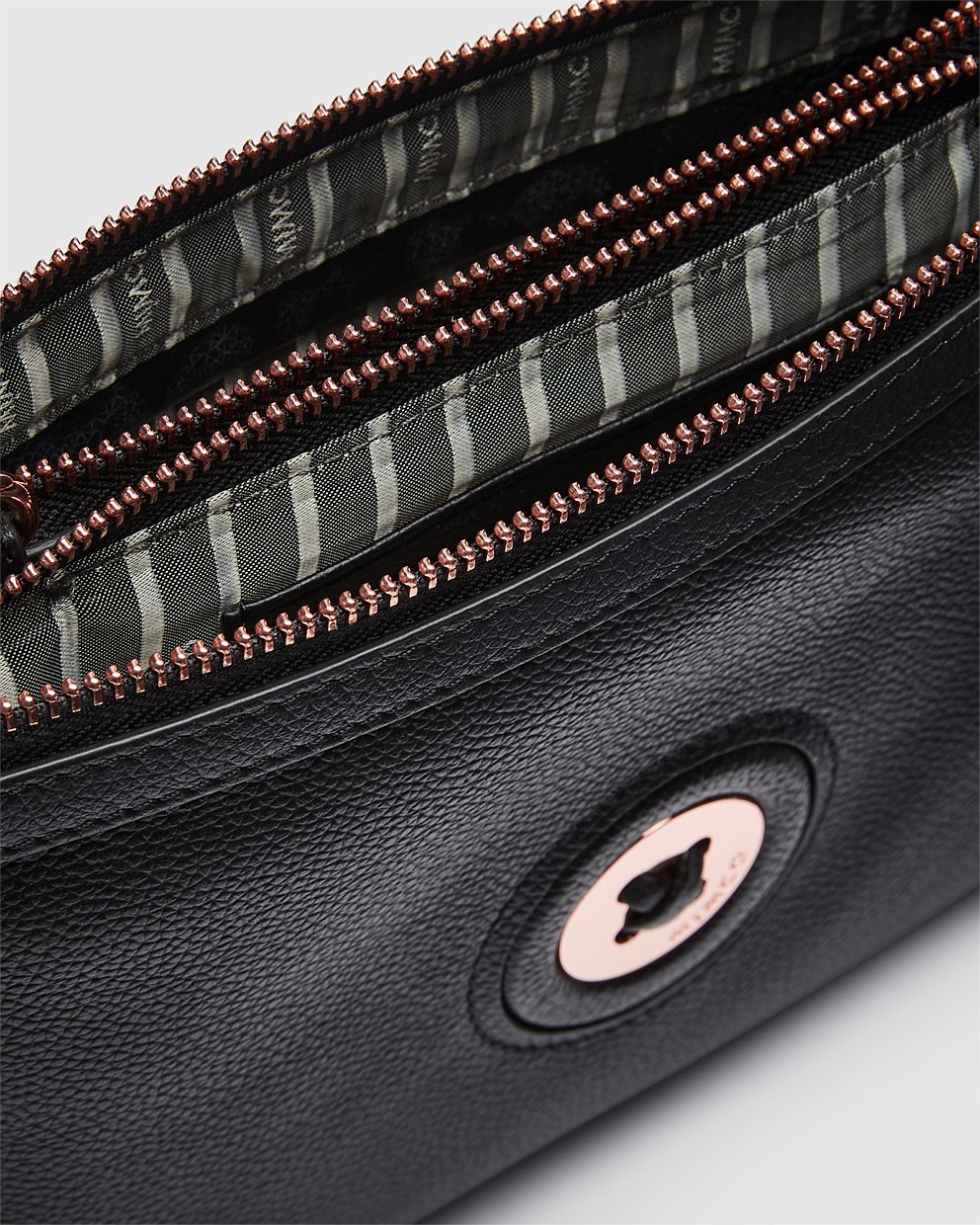 Black Rose Gold MimMazing Duo Cross Body Bag Crossbody Bags Mimco