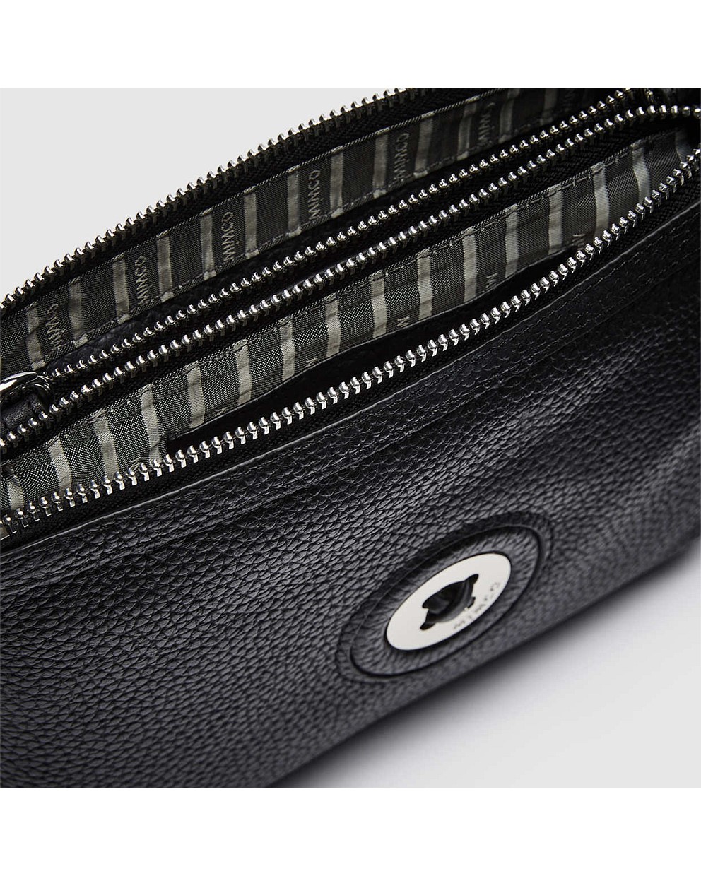 Black Silver MimMazing Duo Cross Body Bag Crossbody Bags Mimco