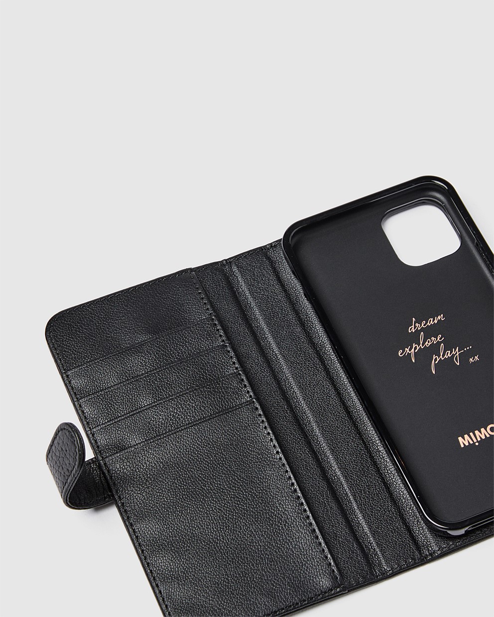 Black Rose Gold MimMazing Flip Case iPhone 11 Pro Max Phone Cases