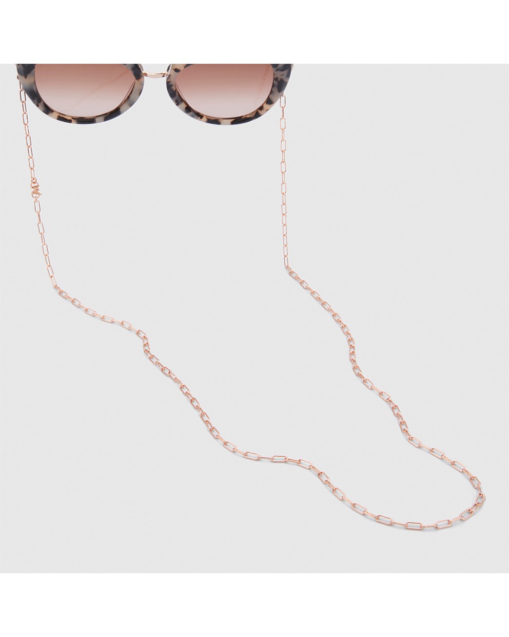 Rose Gold Unite Sunglasses Chain Sunglasses Mimco