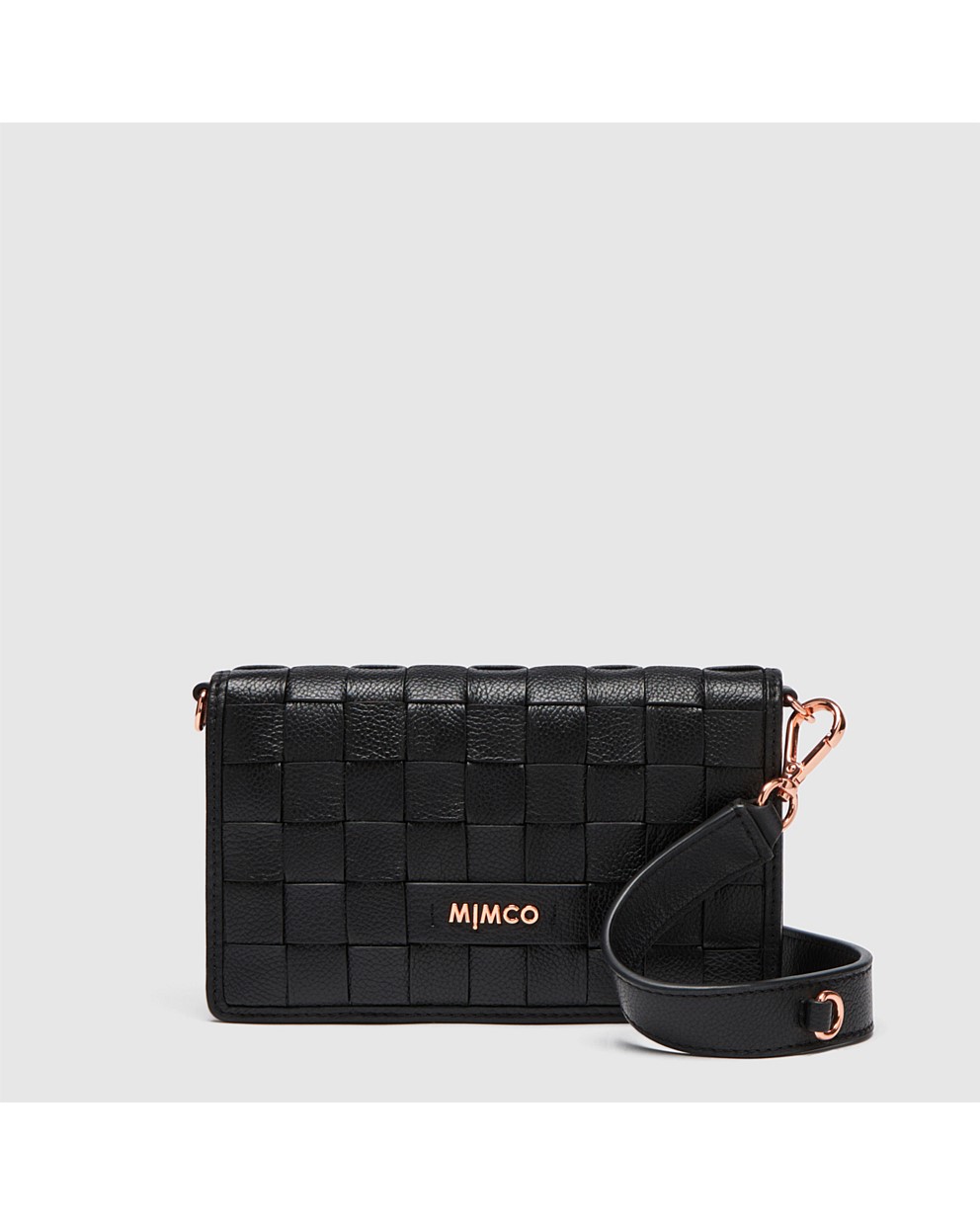 Black Rose Gold Believer Wallet Cross Body Bag Crossbody Bags Mimco
