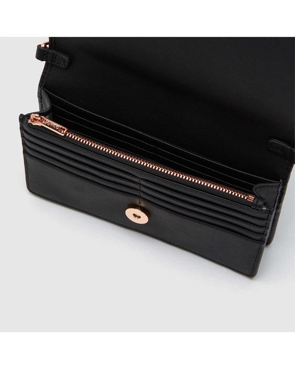 Black Rose Gold Believer Wallet Cross Body Bag Crossbody Bags Mimco