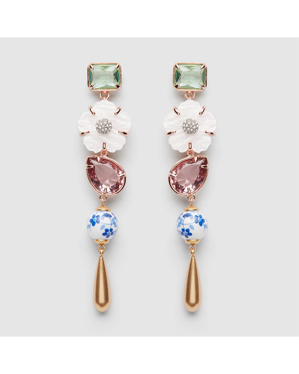 Multicolour Heirloom Statement Earrings Drop Earrings Mimco