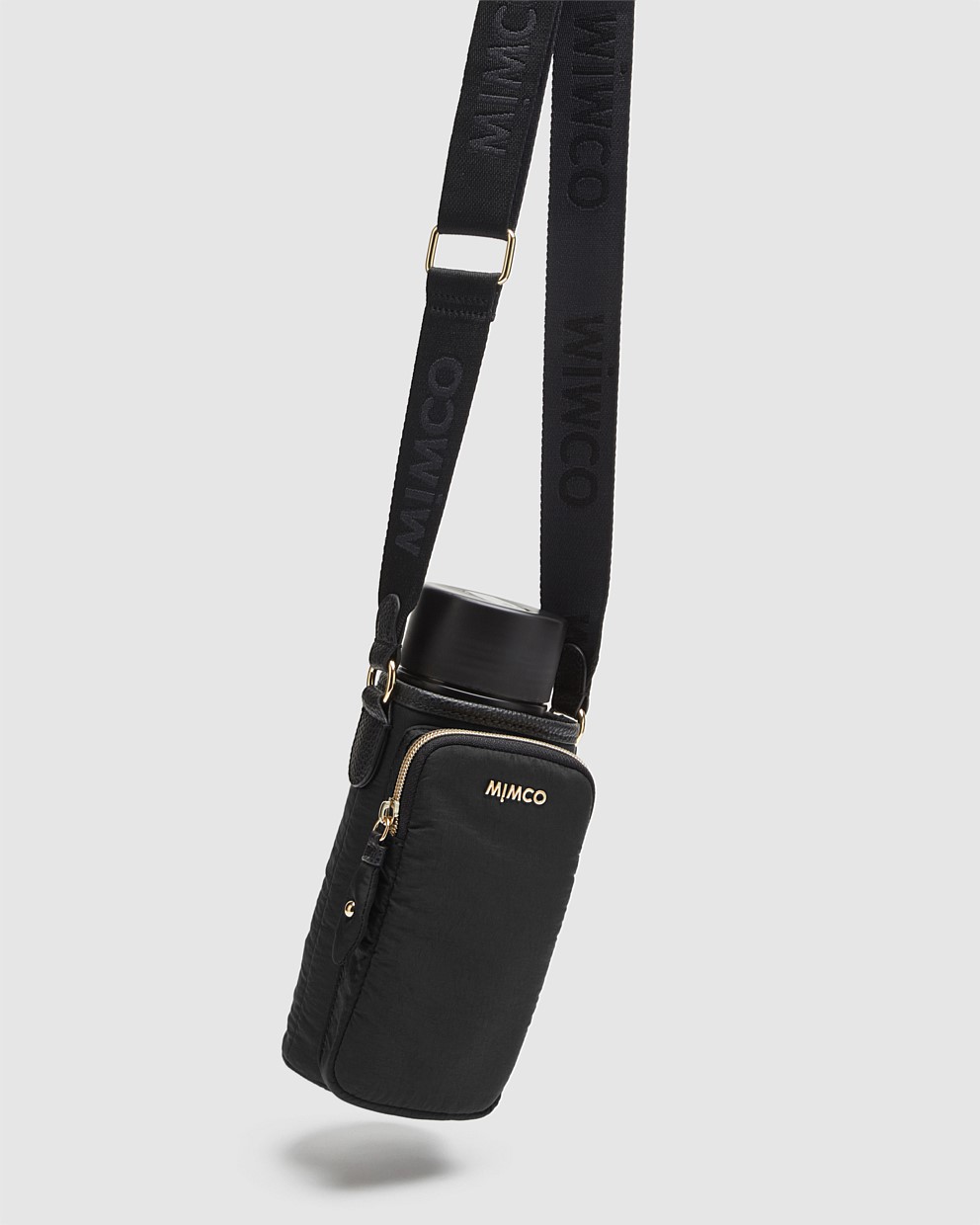 Black Light Gold Flight Drink Crossbody Bag Crossbody Bags Mimco