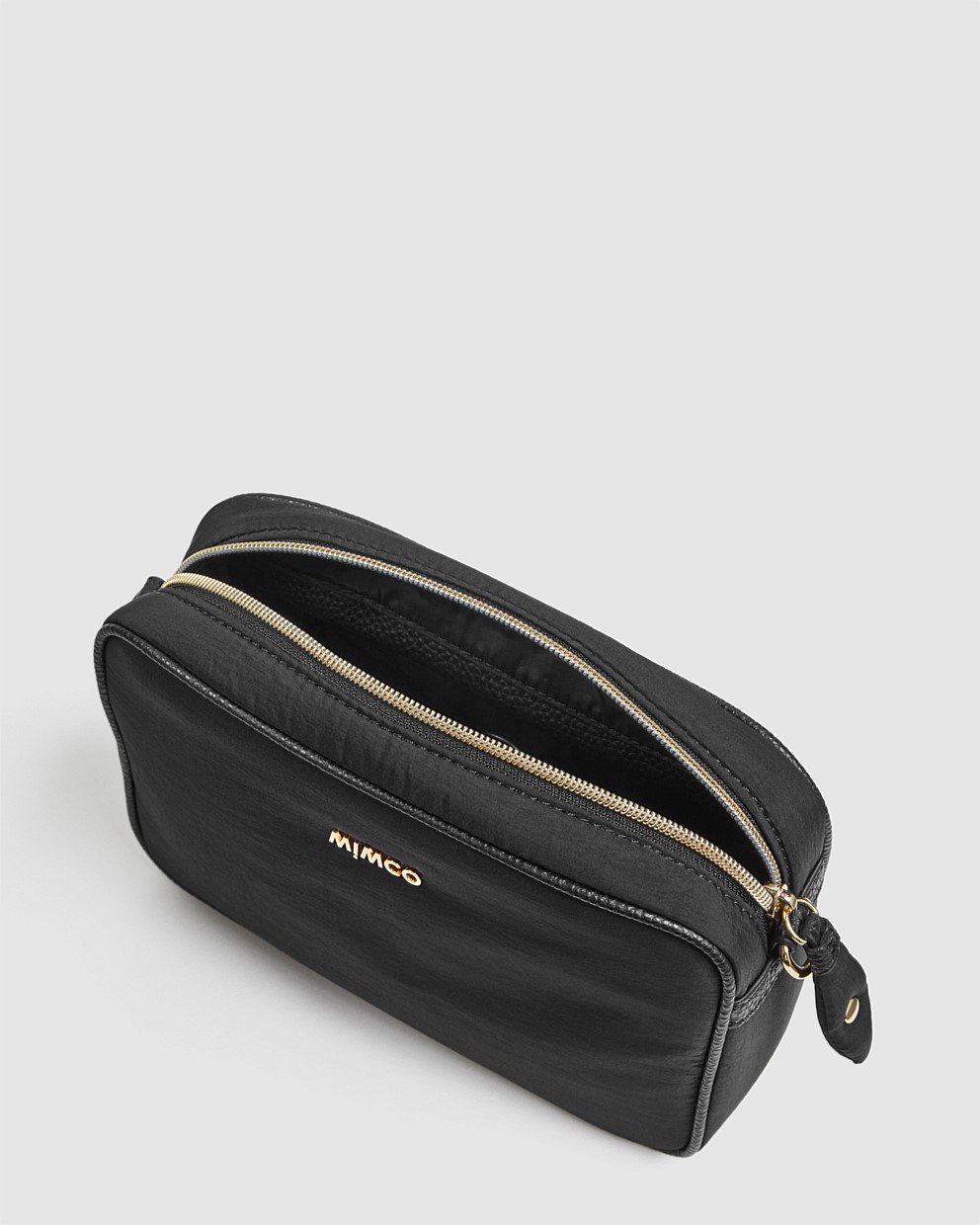 Black Light Gold Flight Camera Crossbody Bag Crossbody Bags Mimco