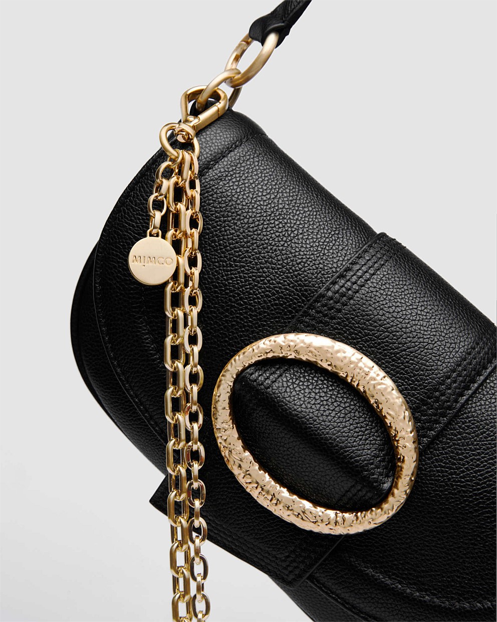 Black Brushed Lg Contort Clutch Crossbody Bag - Crossbody Bags | Mimco