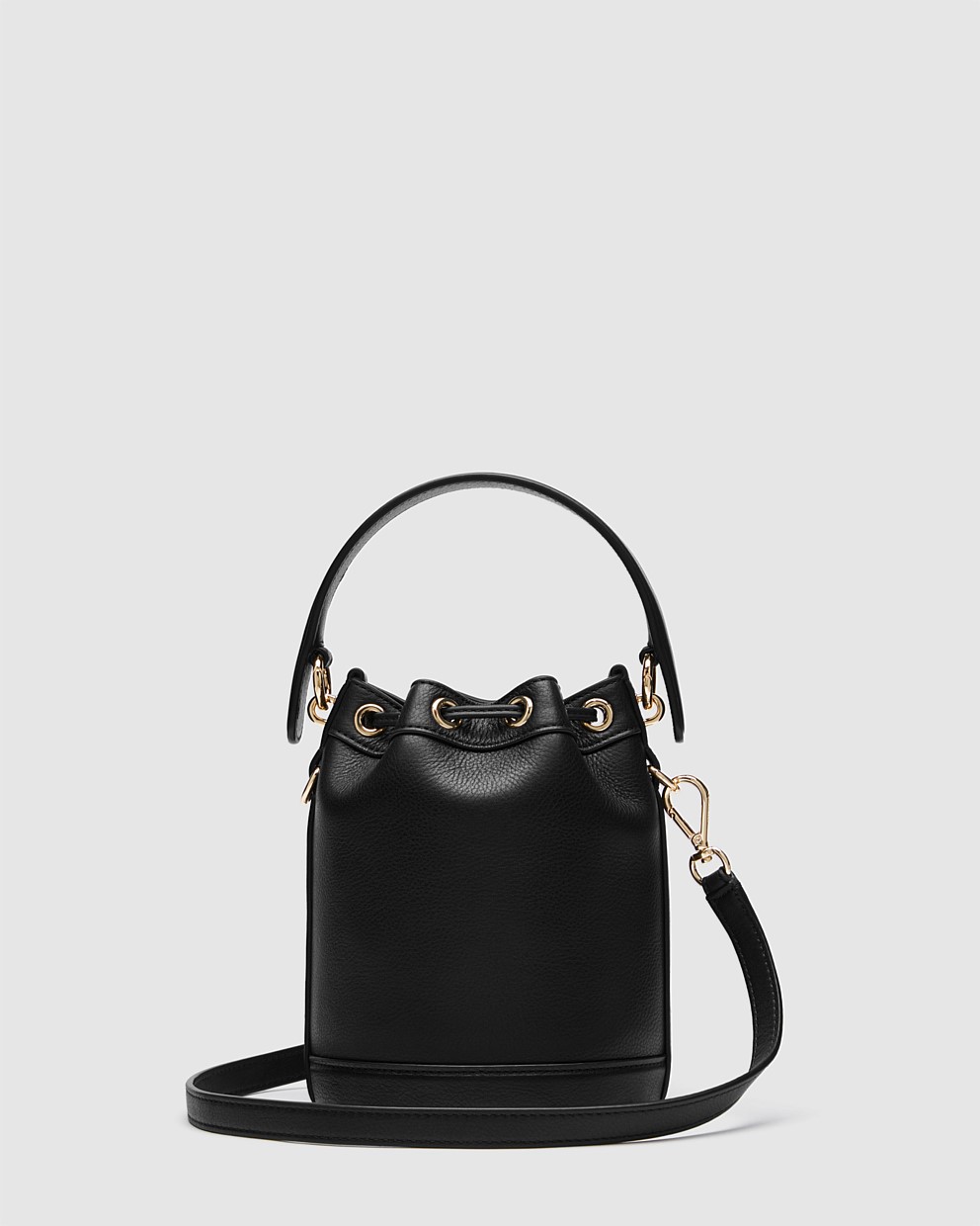 Black Light Gold Promenade Mini Bucket Bag - Crossbody Bags | Mimco