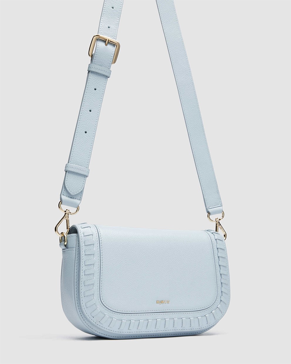 Arctic Blue Piazza Saddle Bag Crossbody Bags Mimco