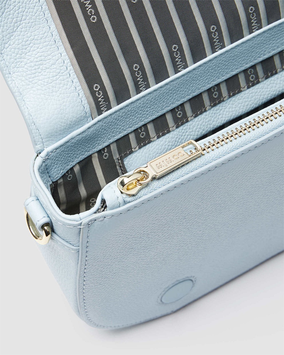 Arctic Blue Piazza Saddle Bag Crossbody Bags Mimco