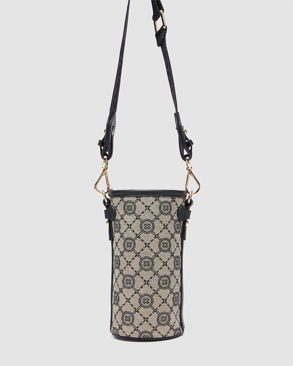 Black Light Gold MimGram Drink Crossbody Bag Crossbody Bags Mimco