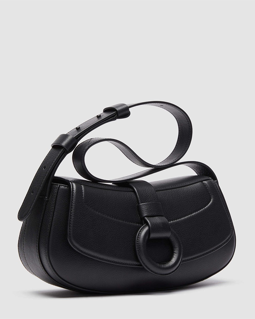 Black Gunmetal Mod Shoulder Bag Shoulder Bags Mimco