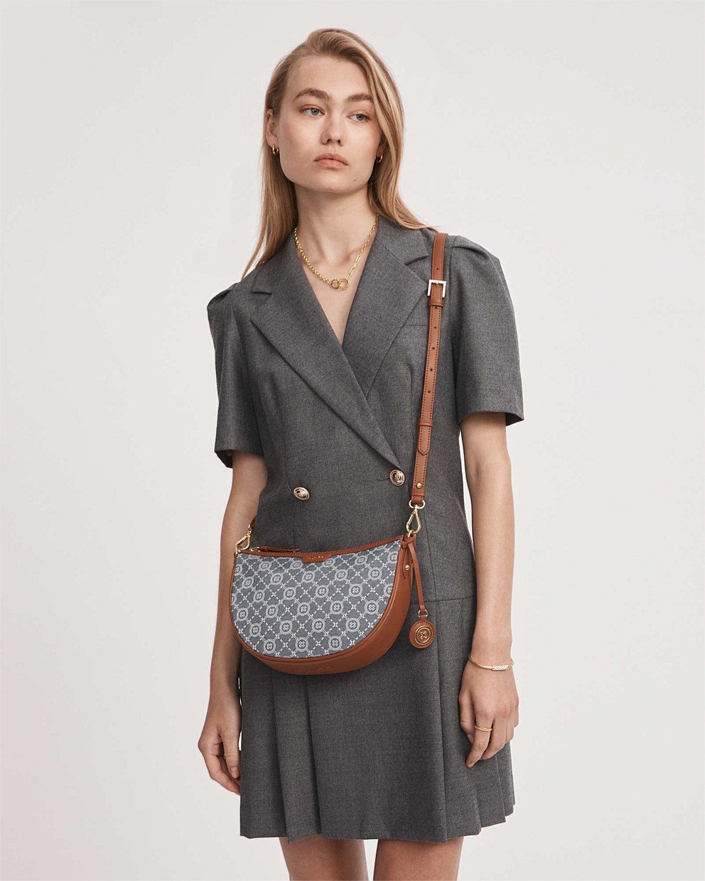 Mim-Gram Crescent Crossbody Bag