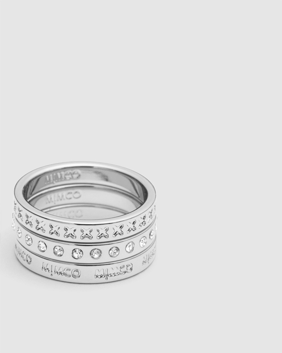 Silver Halo Ring Stack - Silver Rings | Mimco