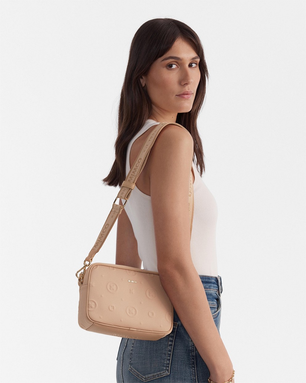 Almond Flashback Neoprene Crossbody Bag - Crossbody Bags | Mimco