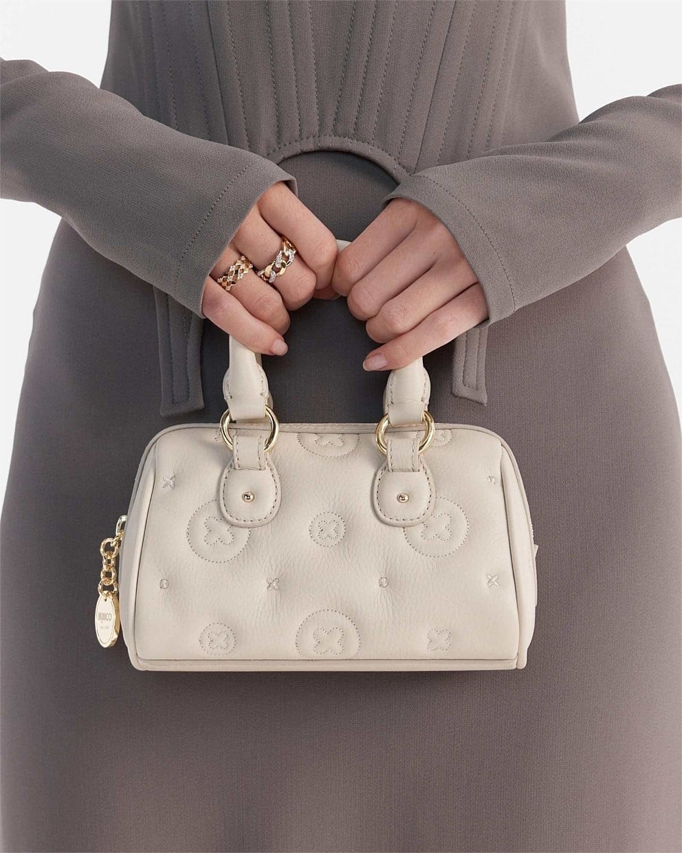 Flashback Leather Mini Bowler Crossbody Bag