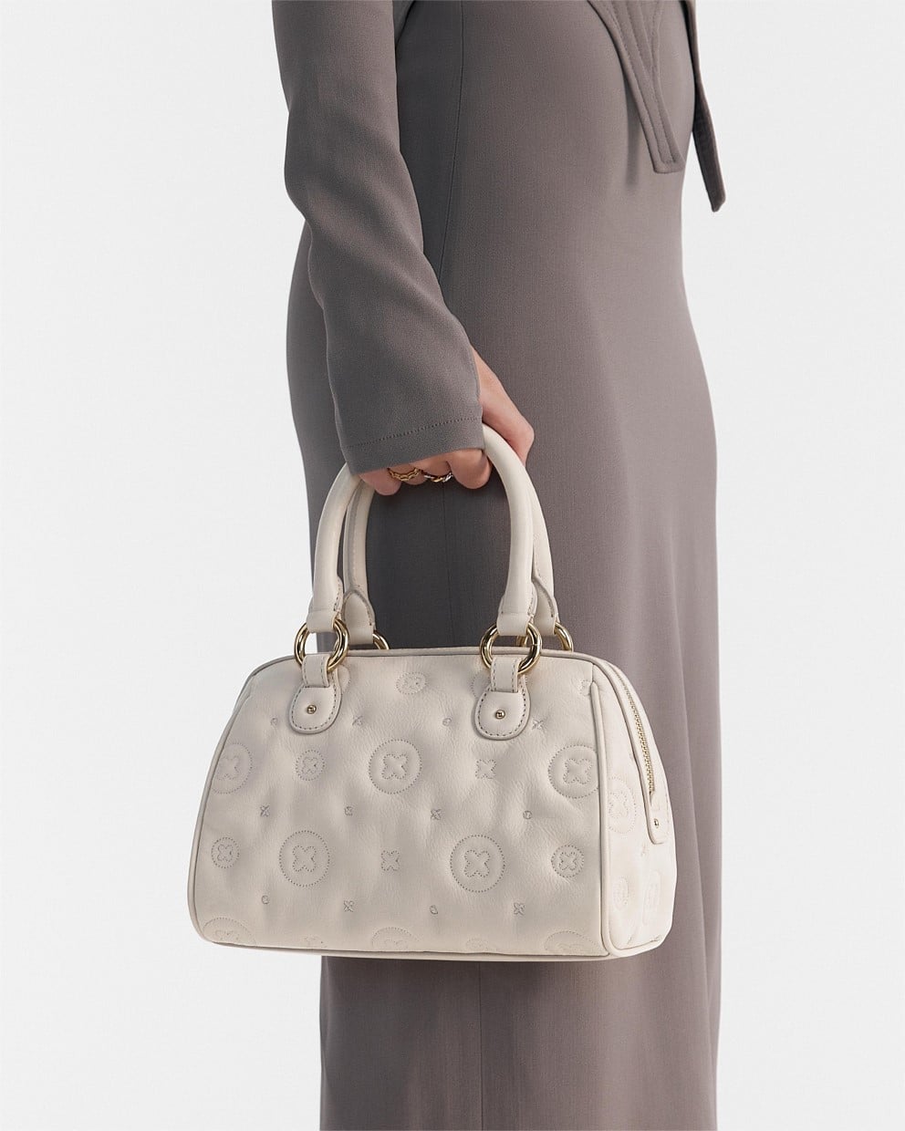 Flashback Leather Bowler Crossbody Bag